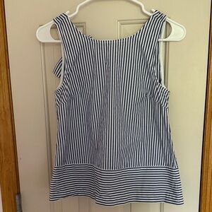 Vineyard Vines Navy and White Striped Tank Top
